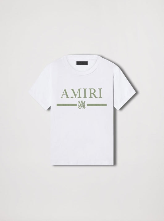 Amiri MA bar logo T-shirt (Green logo) White